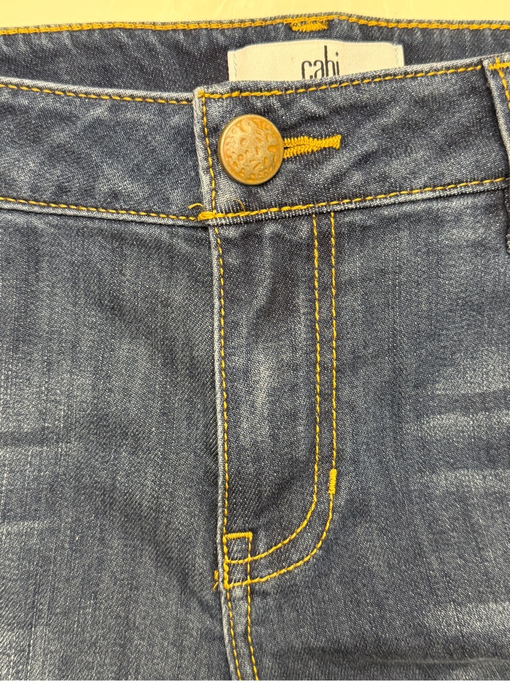 CAbi Beach Club Wash Raw Hem Tomboy Denim Shorts - size 10 - Picture 5 of 9